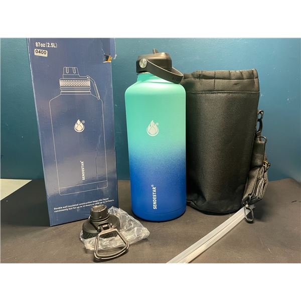 Lot of 1 Sendestar Double Wall Stainless Steel Insulated Water Bottle - 2.5L (87oz)