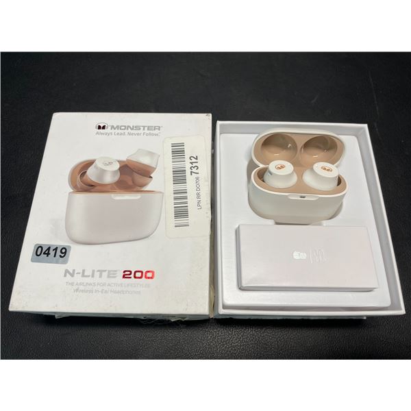 Lot of 1 Pair of Monster N-Lite 200 Wireless Bluetooth In-Ear Headphones
