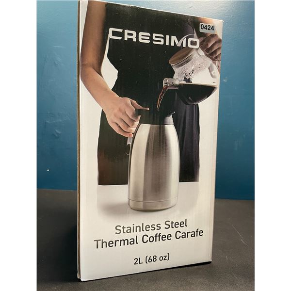 Lot of 1 Cresimo Stainless Steel Thermal Coffee Carafe - 2L (68oz)