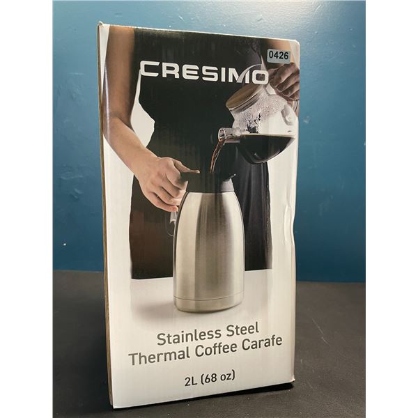 Lot of 1 Cresimo Stainless Steel Thermal Coffee Carafe - 2L (68oz)