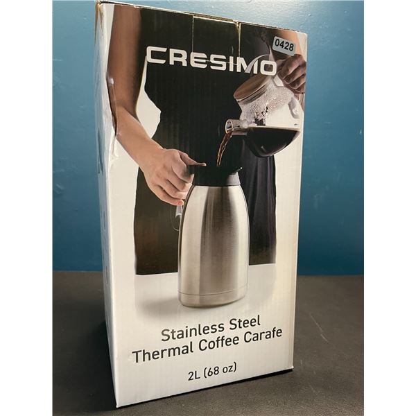 Lot of 1 Cresimo Stainless Steel Thermal Coffee Carafe - 2L (68oz)