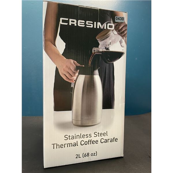 Lot of 1 Cresimo Stainless Steel Thermal Coffee Carafe - 2L (68oz)