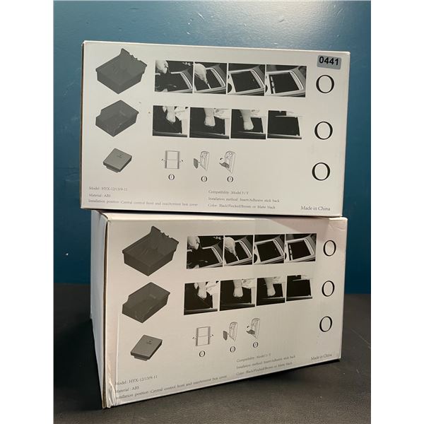 Lot of 2 Tesla Center Console Organizer Trays and Armrest Compartments