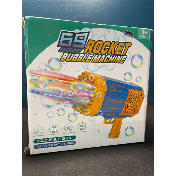 Lot of 1 Rocket Bazooka Automatic Bubble Gun - 69 Holes - Blows SO MANY BUBBLES!!