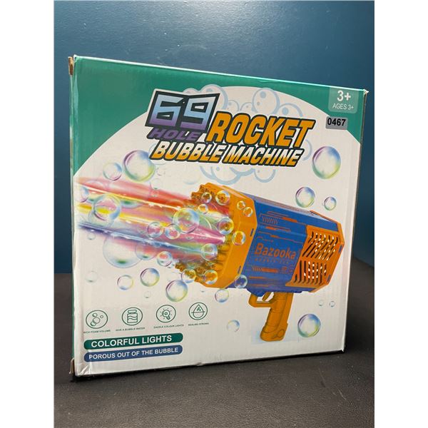 Lot of 1 Rocket Bazooka Automatic Bubble Gun - 69 Holes - Blows SO MANY BUBBLES!!