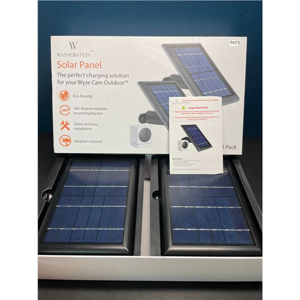 Lot of 1 2-Pack of Wasserstein Solar Panels - Charging Panels for Wyze Cam Outdoor