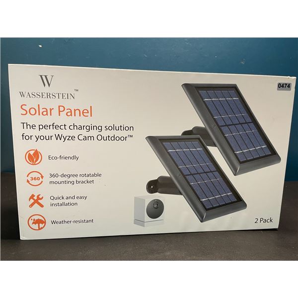 Lot of 1 2-Pack of Wasserstein Solar Panels - Charging Panels for Wyze Cam Outdoor