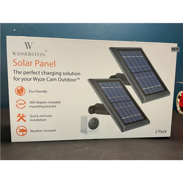 Lot of 1 2-Pack of Wasserstein Solar Panels - Charging Panels for Wyze Cam Outdoor