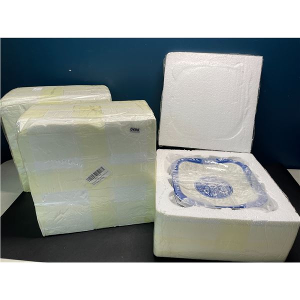 Lot of 3 Sets of Square Plates - 6PCs per box