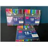 Image 1 : Lot of 3 Multi-Packs of Vitoler Fineliner Pens - 18 Colors Per Pack