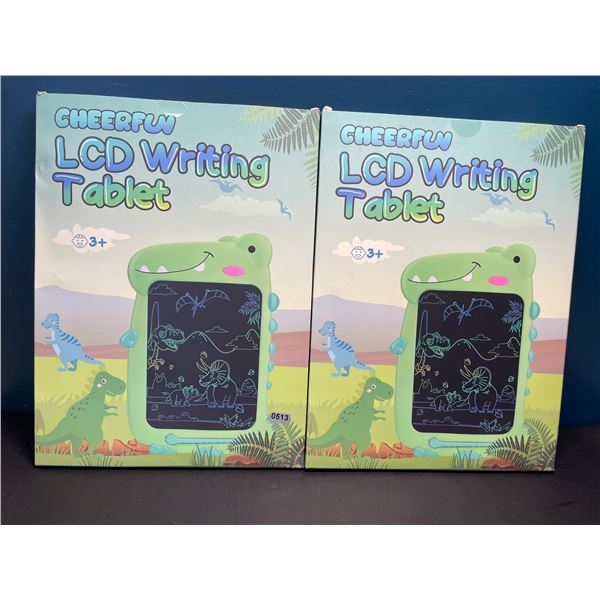 Lot of 2 Dinosaur LCD Writing/Drawing Tablet Doodle Pads for Kids