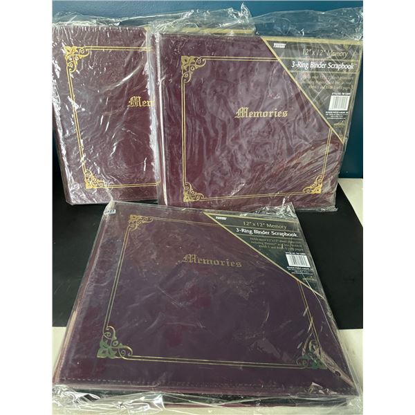 Lot of 3 Pioneer 3-Ring Scrapbooks - 12" x 12"