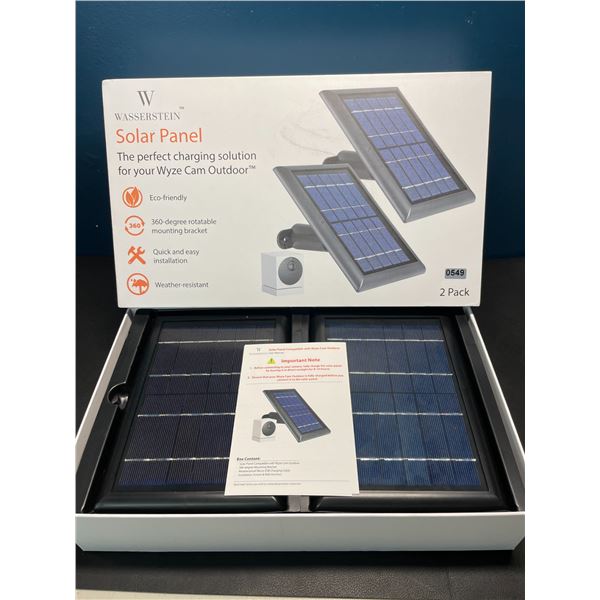 Lot of 1 2-Pack of Wasserstein Solar Panels - Charging Panels for Wyze Cam Outdoor