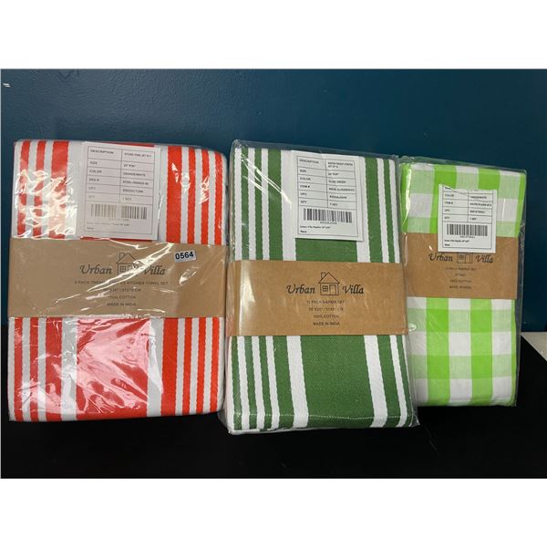 Lot of 3 Packs of Urban Villa Premium Oversized Dinner Napkins/Towels