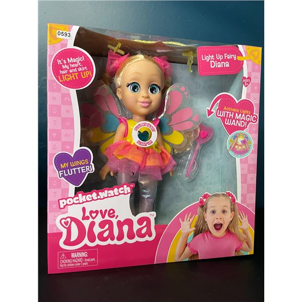 Lot of 1 Pocket Watch Love Diana - Light-Up Fairy Diana Doll