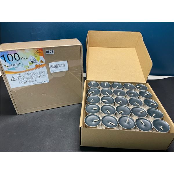 Lot of 2 Boxes of Tealight Candles - 100 Per Box!/200 Total