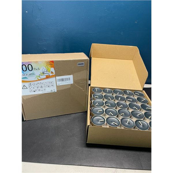 Lot of 2 Boxes of Tealight Candles - 100 Per Box!/200 Total