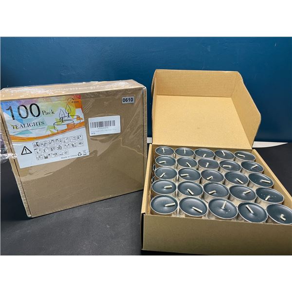 Lot of 2 Boxes of Tealight Candles - 100 Per Box!/200 Total