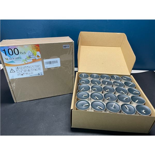 Lot of 2 Boxes of Tealight Candles - 100 Per Box!/200 Total