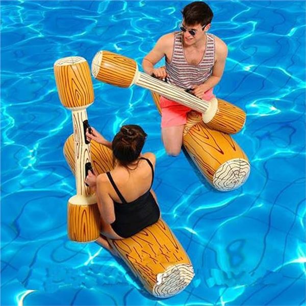 Lot of 1 Inflatable Battle Log Raft Set - 2PCS Included