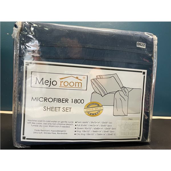Lot of 1 Mejoroom Microfiber 1800 Sheet Set - Full Size - Dark Blue