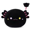 Image 1 : Lot of 2 Large "Squishmallow" Inspired Pillows/Stuffies - Black Axolotl