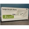 Image 1 : Lot of 1 Box of Large Acrylic Risers - 2 Sets (8 PCS) - Fro Displaying Trinkets, Cards/Collectibles