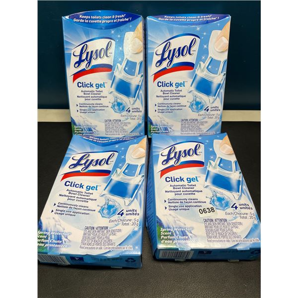 Lot of 4 Lysol Click Gel Automatic Toilet Bowl Cleaners