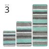 Image 2 : Lot of 1 mDesign Long,Standard, & Short Bath Rug Combo Set - Mint/Gray