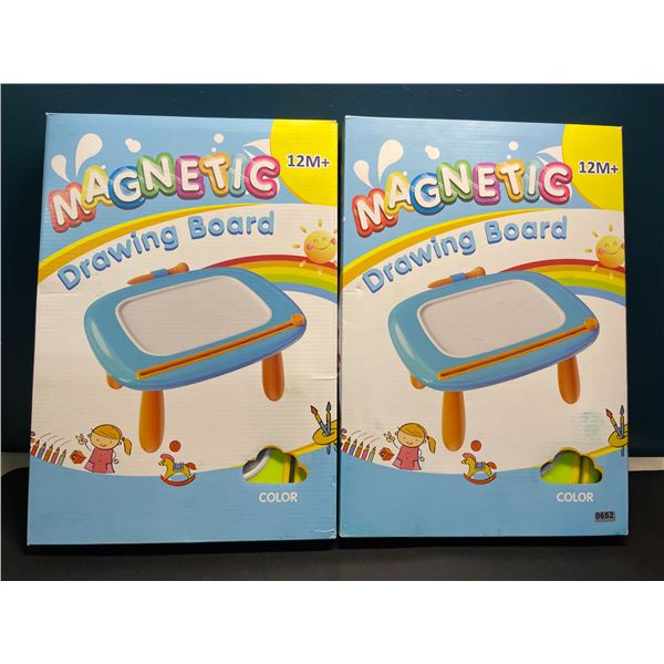 Lot of 2 Magnetic Drawing Board/Tables for Kids