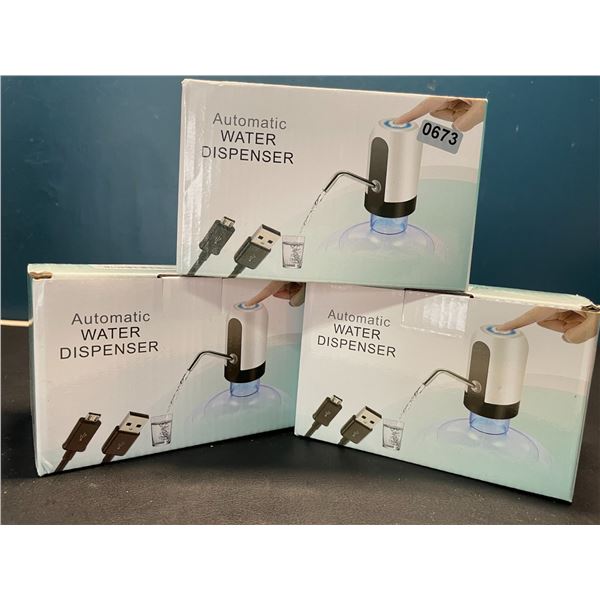 Lot of 3 Automatic Water Dispensers - Rechargeable