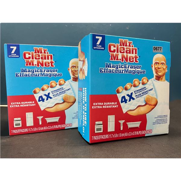 Lot of 2 Multi-Pack Boxes of Mr.Clean Magic Erasers - 7 Per Box/14 Total