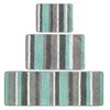 Image 1 : Lot of 1 mDesign Long,Standard, & Short Bath Rug Combo Set - Mint/Gray
