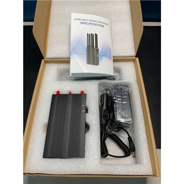 Lot of 1 Hand-Held Signal Blocker/Jammer - GPS, Cell Signal, etc. Blocker/Jammer Device