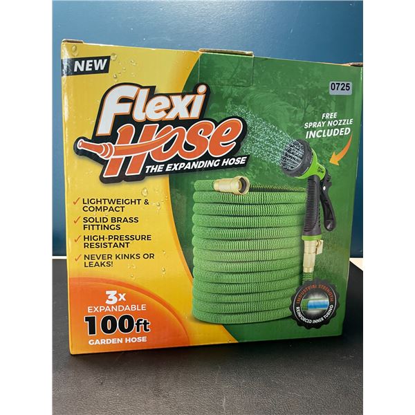Lot of 1 Flexi Hose - Expandable Garden Hose - 100FT with Spray Nozzle
