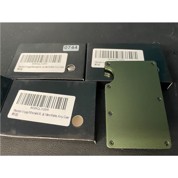 Lot of 3 Mountain Voyage Minimalist Mens Wallets - Army Green Colour