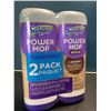 Image 2 : Lot of 2 Double-Packs of Swiffer Power Mop Refills/Floor Cleaner - 4 Bottles Total - Lemon Scent