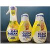 Image 1 : Lot of 3 Mr.Clean - Clean Freak - Multi-Purpose Cleaners - 1x Spray Bottle & 2x Extra Refills