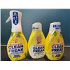 Image 1 : Lot of 3 Mr.Clean - Clean Freak - Multi-Purpose Cleaners - 1x Spray Bottle & 2x Extra Refills