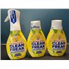 Image 1 : Lot of 3 Mr.Clean - Clean Freak - Multi-Purpose Cleaners - 1x Spray Bottle & 2x Extra Refills