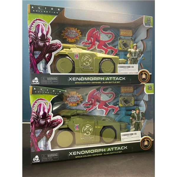 Lot of 2 Alien Collection Xenomorph Atack Alien Battle Toy Sets