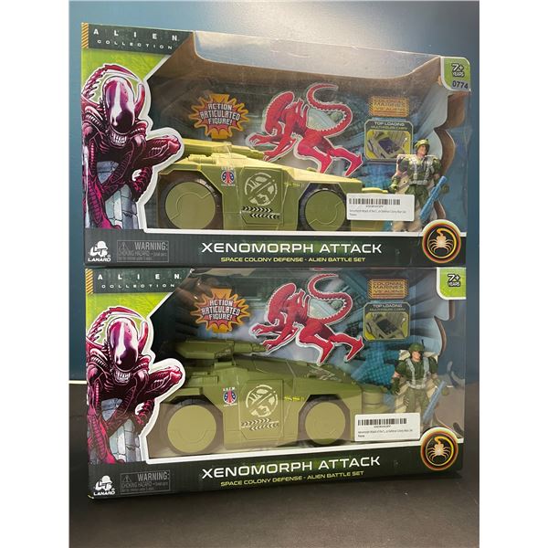 Lot of 2 Alien Collection Xenomorph Atack Alien Battle Toy Sets