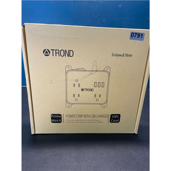 Lot of 1 Trond Prime Power Bar/Surge Protector w/ Multiple Outlets & USB Ports