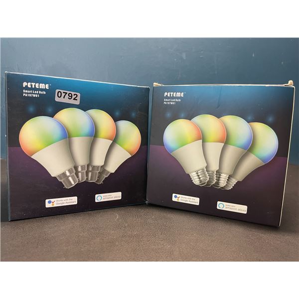 Lot of 2 Multi-Packs of WiFi Smart Bulbs - 4 Per Box/8 Total!