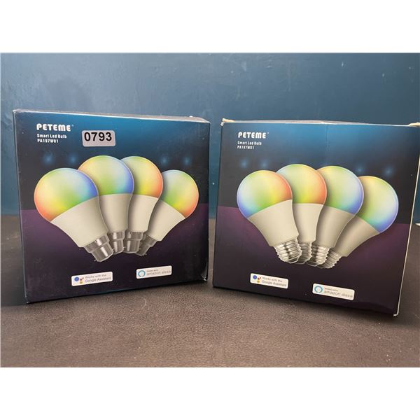 Lot of 2 Multi-Packs of WiFi Smart Bulbs - 4 Per Box/8 Total!
