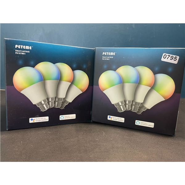 Lot of 2 Multi-Packs of WiFi Smart Bulbs - 4 Per Box/8 Total!