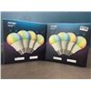 Image 1 : Lot of 2 Multi-Packs of WiFi Smart Bulbs - 4 Per Box/8 Total!