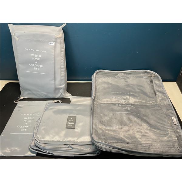 Lot of 2 Travel Bag Sets - Includes Assorted Bag Sizes for Easy Travel