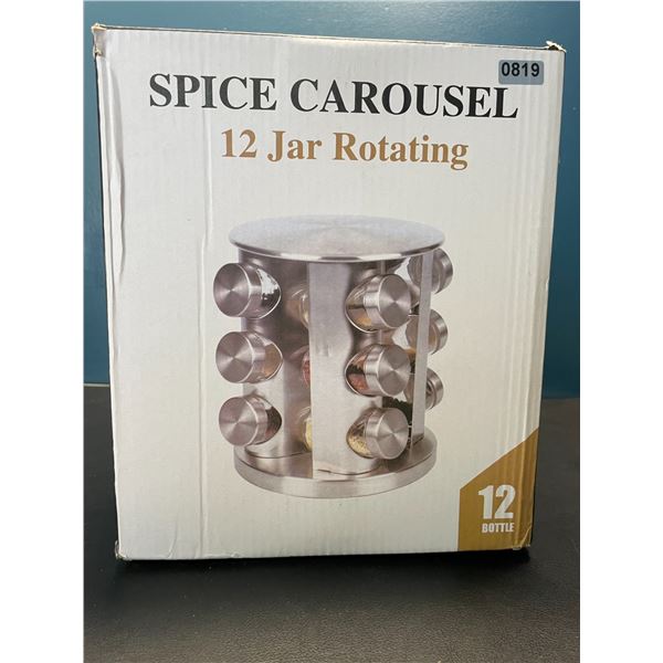 Lot of 1 Spice Rack Carousel - 12 Bottles - Rotating Spice Rack