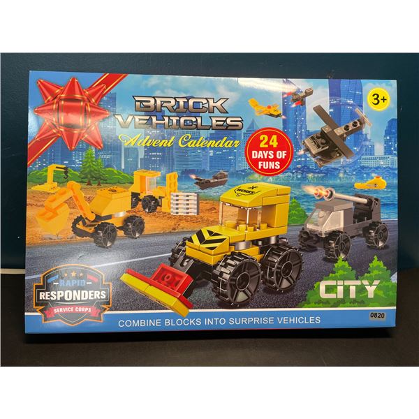 Lot of 1 Brick Vehicles Advent Toy Calender for Kids